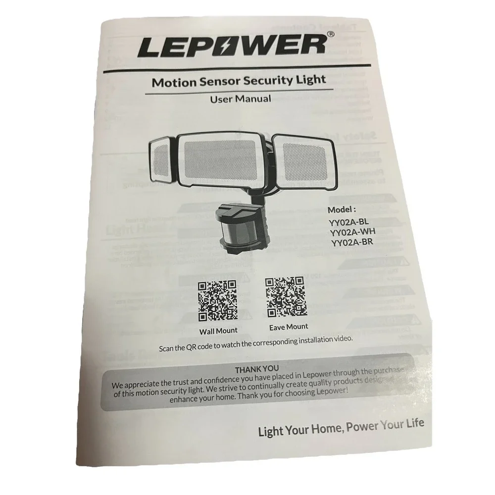 LEPOWER LED Security Flood Light Motion Sensor Outdoor Waterproof New